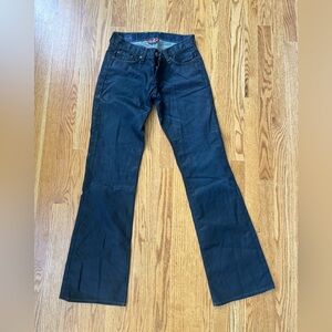 Lucky Brand Blue Coated Flare Wide Leg Jeans